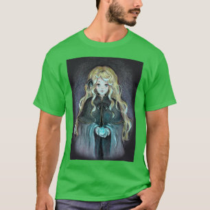 Blonde heks met gloeiend kristal t-shirt