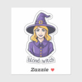 blonde heks sticker (Vel)