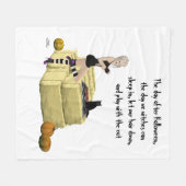 Blonde heks vergroot de rugzak van het meisje fleece deken (Voorkant (Horizontaal))