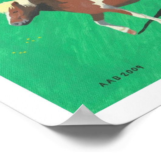 Blonde Horse Poster (Hoek)