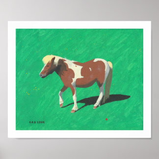 Blonde Horse Poster