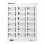 Blonde Hula Dancing Bride Adresetiketten Etiket (Full Sheet)
