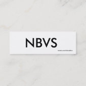 Blonde-identiteitskaart Mini Visitekaartje (Achterkant)