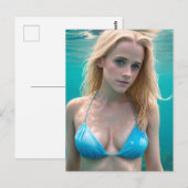 Blonde in een Bikini-onderwaterfotografie Briefkaart (Voorkant / Achterkant)