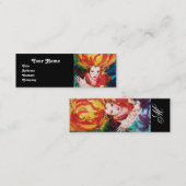 BLONDE IN RED Monogram Beauty, Makeup, Hair Salon Mini Visitekaartje (Voorkant / Achterkant)