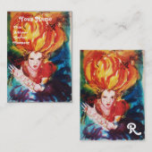 BLONDE IN RED Monogram Beauty, Makeup, Hair Salon Visitekaartje (Voorkant / Achterkant)