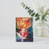 BLONDE IN RED Monogram Beauty, Makeup, Hair Salon Visitekaartje (Staand voorkant)