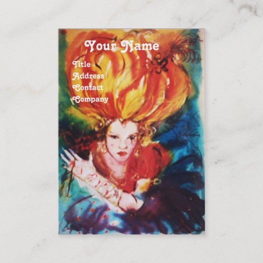 BLONDE IN RED Monogram Beauty, Makeup, Hair Salon Visitekaartje (Voorkant)