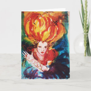 BLONDE IN ROOD MONOGRAM NOTITIEKAARTJE