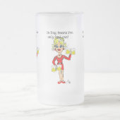 BLONDE JILLIE: "IN DOG BEERS HAD IK SLECHTS ÉÉN" MATGLAS BIERPUL (Center)