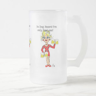 BLONDE JILLIE: "IN DOG BEERS HAD IK SLECHTS ÉÉN" MATGLAS BIERPUL