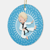 Blonde Karate Boy Ornament Judo Martial Arts (Links)