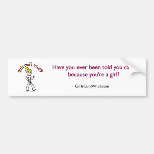 Blonde Karate Girl Bumpersticker