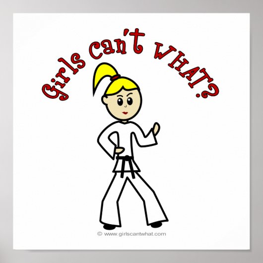 Blonde Karate Girl Poster (Voorkant)
