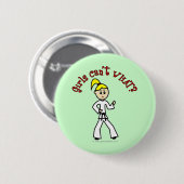 Blonde Karate Girl Ronde Button 5,7 Cm (Voorkant /achterkant)