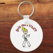 Blonde Karate Girl Sleutelhanger (Voorkant)