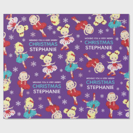Blonde Kerstmis Ballerina Cadeaupapier