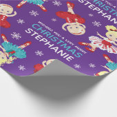 Blonde Kerstmis Ballerina Cadeaupapier (Hoek)