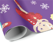 Blonde Kerstmis Ballerina Cadeaupapier (Rol Hoek)