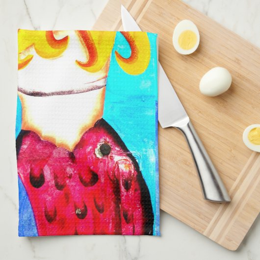 blonde keukenhanddoek (Quarter Fold)