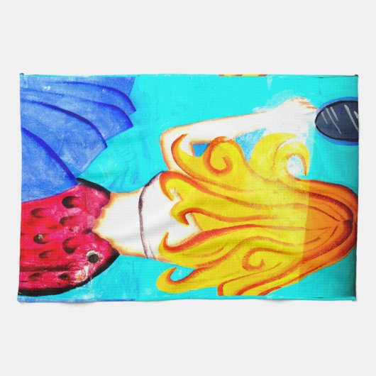 blonde keukenhanddoek (Horizontaal)