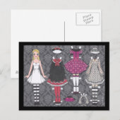 Blonde Lolita Paper Doll Post Card Briefkaart (Voorkant / Achterkant)