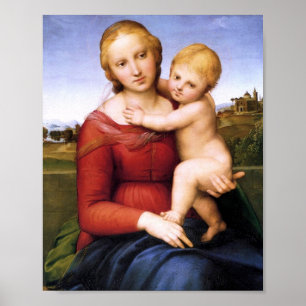 Blonde Madonna en Baby Jesus Poster