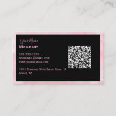 Blonde make-up dame visitekaartje (Achterkant)