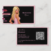Blonde make-up dame visitekaartje (Voorkant / Achterkant)