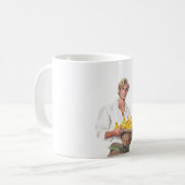Blonde Man Kuikens in Mand Koffiemok (Voorkant links)
