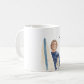 Blonde Man Surfer Surfplank Koffiemok (Voorkant links)