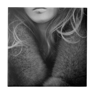 Blonde Mannequin in Black and White Tegeltje