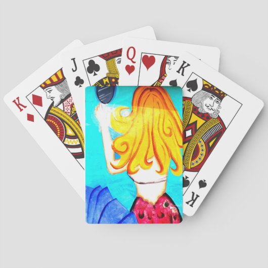 blonde matrozen pokerkaarten (Achterkant)