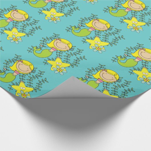 Blonde Meermin Cadeaupapier (Hoek)