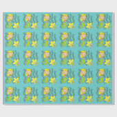 Blonde Meermin Cadeaupapier (Vlak)