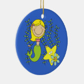 Blonde Meermin Keramisch Ornament (Rechts)