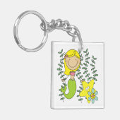 Blonde Meermin Sleutelhanger (Voorkant Links)