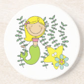 Blonde Meermin Zandsteen Onderzetter (Voorkant)