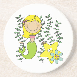 Blonde Meermin Zandsteen Onderzetter