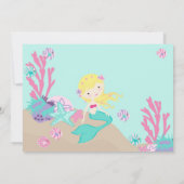 Blonde Mermaid Hartelijk dank Bedankkaart (Achterkant)