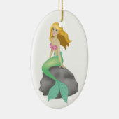 Blonde Mermaid Keramisch Ornament (Rechts)