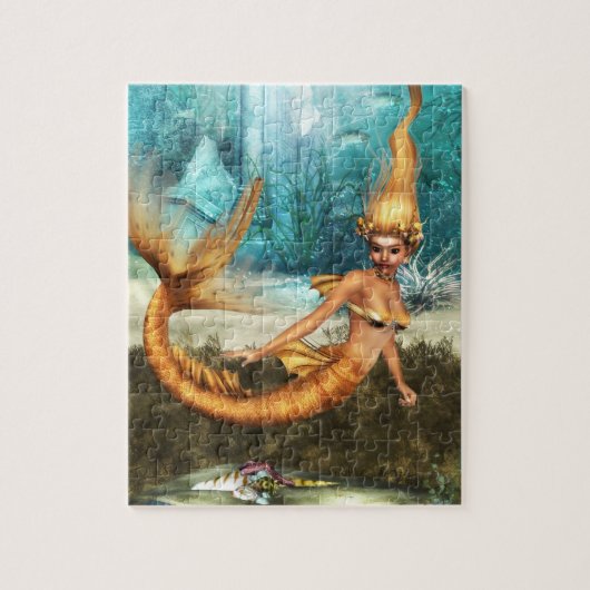 Blonde Mermaid Legpuzzel (Verticaal)