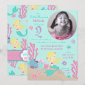 Blonde Mermaid Second Birthday Kaart (Voorkant / Achterkant)