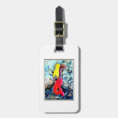 blonde mermaïde label bagagelabel (Voorkant verticaal)