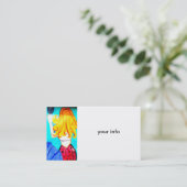 blonde mermaïde visitekaartje (Staand voorkant)