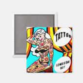 blonde met body art magnet (Voorkant / Achterkant)