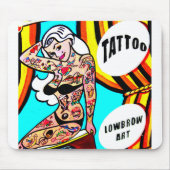 blonde met tattoos mousepad muismat (Voorkant)