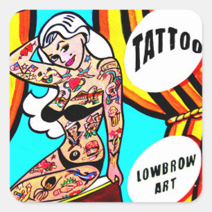 blonde met tattoos sticker