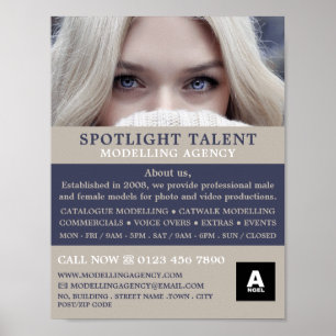 Blonde Model, Modellenbureau, modelagent Poster