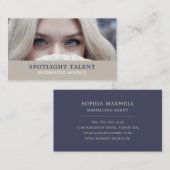 Blonde Model, Modellenbureau, modelagent Visitekaartje (Voorkant / Achterkant)